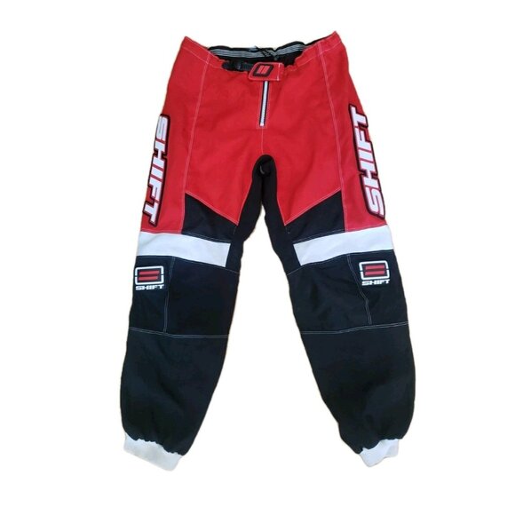 SHIFT Advanced Racing Pants Motocross Red Black Mens 38  Dirt Bike Adjustable - Picture 1 of 13